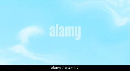 Soft ethereal abstract background featuring light cool blue sky with prominent swirling or vortex effect. White wispy clouds digitally  motion blur an Stock Photo