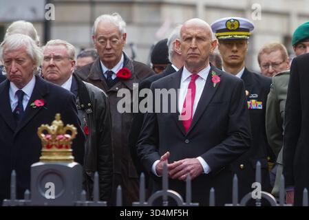 © Jeff Moore Defence Secretary John Healey at the Cenotaph in Whitehall during an Armistice Day service. Stock Photo