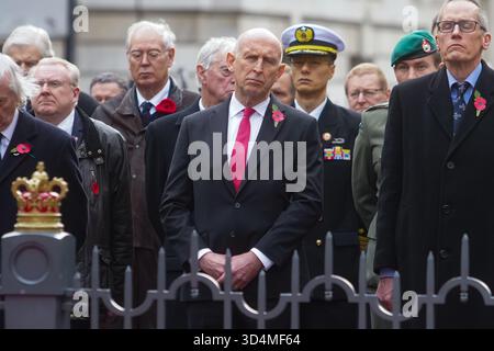 © Jeff Moore Defence Secretary John Healey at the Cenotaph in Whitehall during an Armistice Day service. Stock Photo