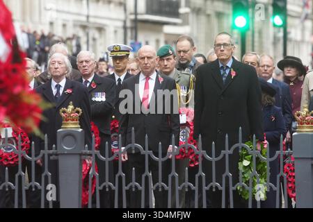 © Jeff Moore Defence Secretary John Healey at the Cenotaph in Whitehall during an Armistice Day service. Stock Photo