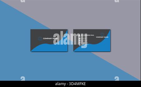Corporate business card. Business card design template, Clean professional business card template, visiting card, business card template. Stock Vector