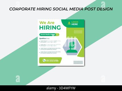 Graphic Design Expert corporate social media agency banner or Instagram post template. Stock Vector