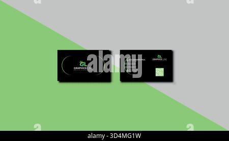 Corporate business card. Business card design template, Clean professional business card template, visiting card, business card template. Stock Vector