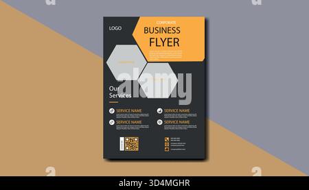 Corporate business flyer design. Leaflet design for advertising. Stock Vector