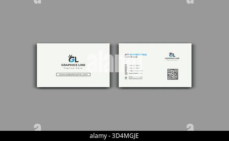 Corporate business card. Business card design template, Clean professional business card template, visiting card, business card template. Stock Vector