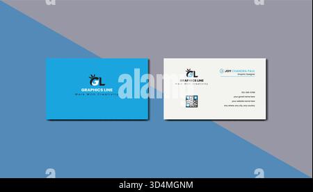Corporate business card. Business card design template, Clean professional business card template, visiting card, business card template. Stock Vector