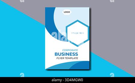 Corporate business flyer design. Leaflet design for advertising. Stock Vector