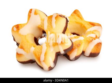 cookies star shape path isolated on white Stock Photo