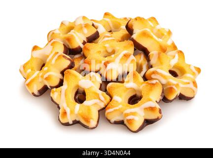 cookies star shape path isolated on white Stock Photo