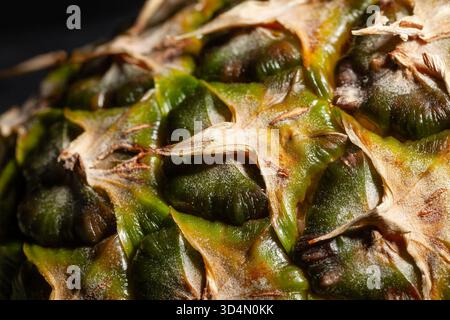 pineapple peel macro closeup detail Stock Photo