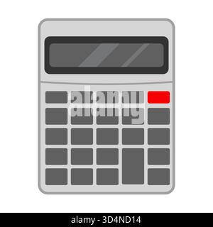 Simple Flat Calculator Illustration. Ideal for use in educational materials, finance or accounting concepts, math tutorials or business infographics. Stock Vector