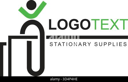 A office stationery logo Stock Vector
