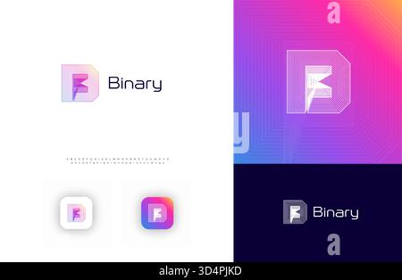Architect Logo 3D Line Logotype Engineering Technology, Architectural Monogram, Abstract Letter B for Business Company Branding. Construction Stock Vector