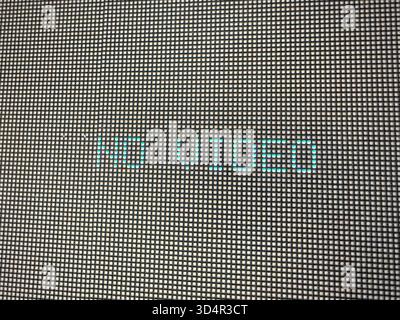 Macro view of a digital screen showing the message “No Video” with visible pixel grid. Perfect for technology, digital error or connection concept vis Stock Photo