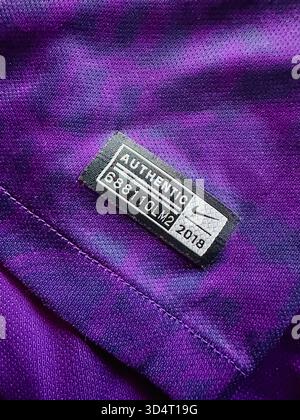 Manchester City Football Shirt Stock Photo