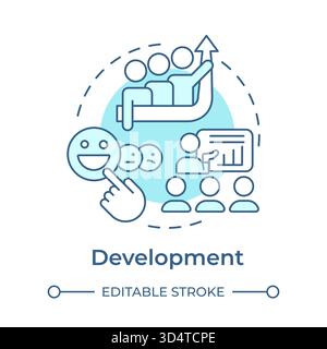 Development soft blue concept icon Stock Vector