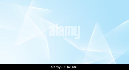 Abstract digital technology background featuring gentle gradient from white to light sky blue. Composition defined delicate overlapping translucent an Stock Photo