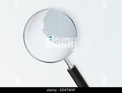 Sierra Leone Under A Magnifying Glass Stock Vector Image & Art - Alamy