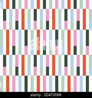 Stripes Christmas seamless pattern. Vertical candy colors festive thin lines wallpaper, gift wrap texture Stock Vector