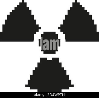 radioactive danger sign warning vintage style pictogram icon. Caution ...