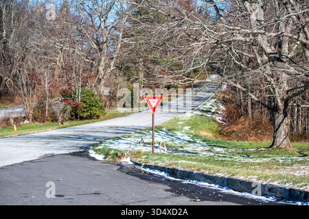 High res stock images of the first snow on the Blue Ridge Parkway, WATAUGA COUNTY, North Carolina, located within the BLUE RIDGE MOUNTAINS.  ©Paul Tod Stock Photo