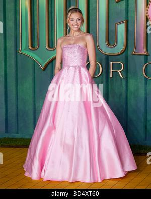 Emily Wallbank attends the European Premiere of 'Wicked For Good' held