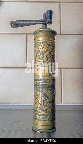 Arabic coffee grinder that can also be used as a pepper grinder Stock Photo