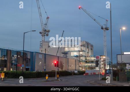 Slough, Berkshire, UK. 12th November, 2025. Another new building is under construction by contractors Laing O'Rourke on Slough Trading Estate in Slough, Berkshire for Data Centres giant Eqiunix. Slough is reported to have the biggest number of data centres across Europe and Equinix already have a number of data centres in Slough. Credit: Maureen McLean/17�Թ����� Live News Stock Photo