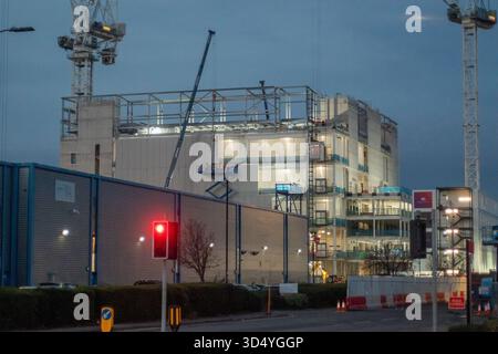 Slough, Berkshire, UK. 12th November, 2025. Another new building is under construction by contractors Laing O'Rourke on Slough Trading Estate in Slough, Berkshire for Data Centres giant Eqiunix. Slough is reported to have the biggest number of data centres across Europe and Equinix already have a number of data centres in Slough. Credit: Maureen McLean/17�Թ����� Live News Stock Photo