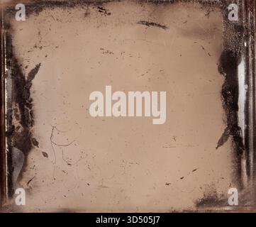 Old empty blank vintage daguerreotype photography for overlay. Grunge texture background image. Stock Photo