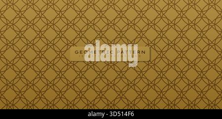 Seamless geometric pattern in brown and gold wallpaper backgrounds for wallpaper the bedroom, patterned fills, webs pages, surface textures Stock Vector