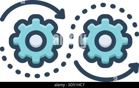 Icon for automation, workflow Stock Vector