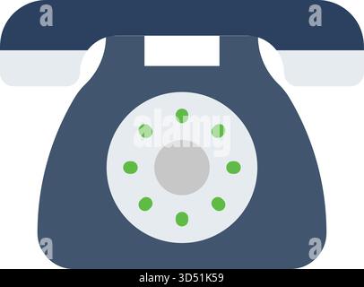 Rotary Telephone icon vector image. Suitable for mobile apps, web apps and print media. Stock Vector