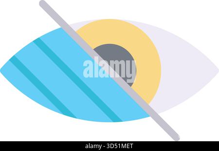 Visual Impairment Icon icon vector image. Suitable for mobile apps, web apps and print media. Stock Vector