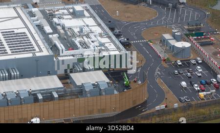 Construction of data center, big data and internet technology. Machine learning and artificial intelligience. Stock Photo