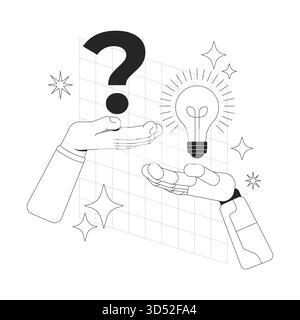 AI research line onboarding ui illustration Stock Vector