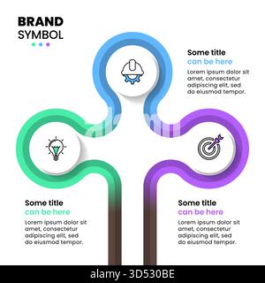 Infographic template with icons and 3 options or steps. Abstract tree. Can be used for workflow layout, banner, diagram, webdesign. Vector illustratio Stock Vector