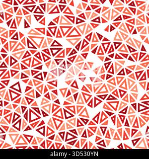 Vector science background. Small triangle size. Monotone style. Geometric shapes outlined. Repeatable pattern. Fiery sunset. Vibrant vector tiles. Stock Vector
