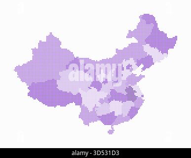 China map on white background. Vector illustration. Outline Stock ...