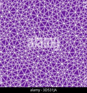 Triangular pattern background. Rounded solid shapes in frames. Small triangles size. Solid color style. Repeatable pattern. Vibrant vector tiles. Stock Vector