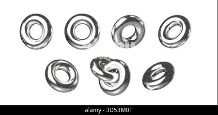 decorative design showcasing metal eyelets on luminous white surface for craft and fixing use Stock Vector
