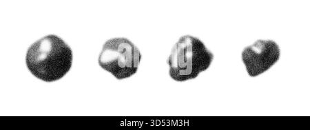 streamlined rounded pebble arrangement, monochrome toner highlights tactile surface detail and mood Stock Vector