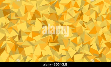 An abstract yellow background. Shades of yellow triangles backdrop. Stock Vector
