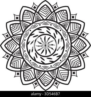 High Resolution Floral Mandala Vector Design With Luxury Background. Stock Vector