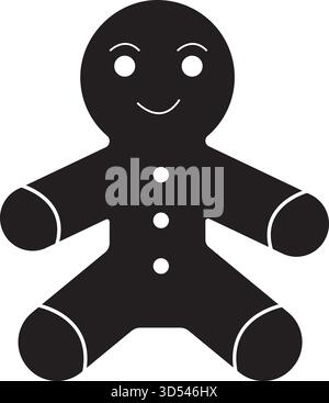 Gingerbread Man Vector for Christmas Project Gift and T-Shirt Design. Stock Vector