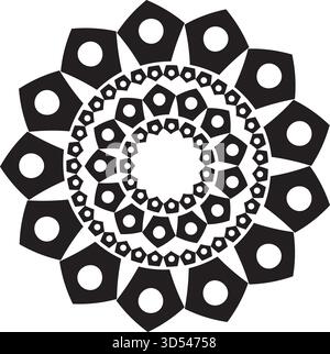 Intricate Geometric Mandala Pattern Design For Background And Any Project. Stock Vector