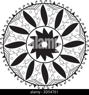 Floral Mandala Vector for Cutting and T-Shirt Design. Stock Vector