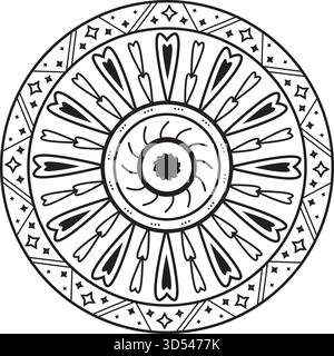 Love Heart Mandala Vector for Luxury Background Commercial Projects. Stock Vector