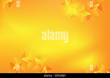 Luminous and vibrant abstract yellow and orange gradient background with subtle star or sparkle elements. Great for festive, award, or celebration Stock Vector