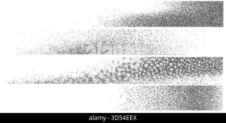 Noise Gradient Border Background. Stochastic grain pattern with handdrawn frame for tattoo design bg.. Stock Vector